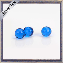 Transparent MID-Blue usine prix synthétique perle de pierres précieuses